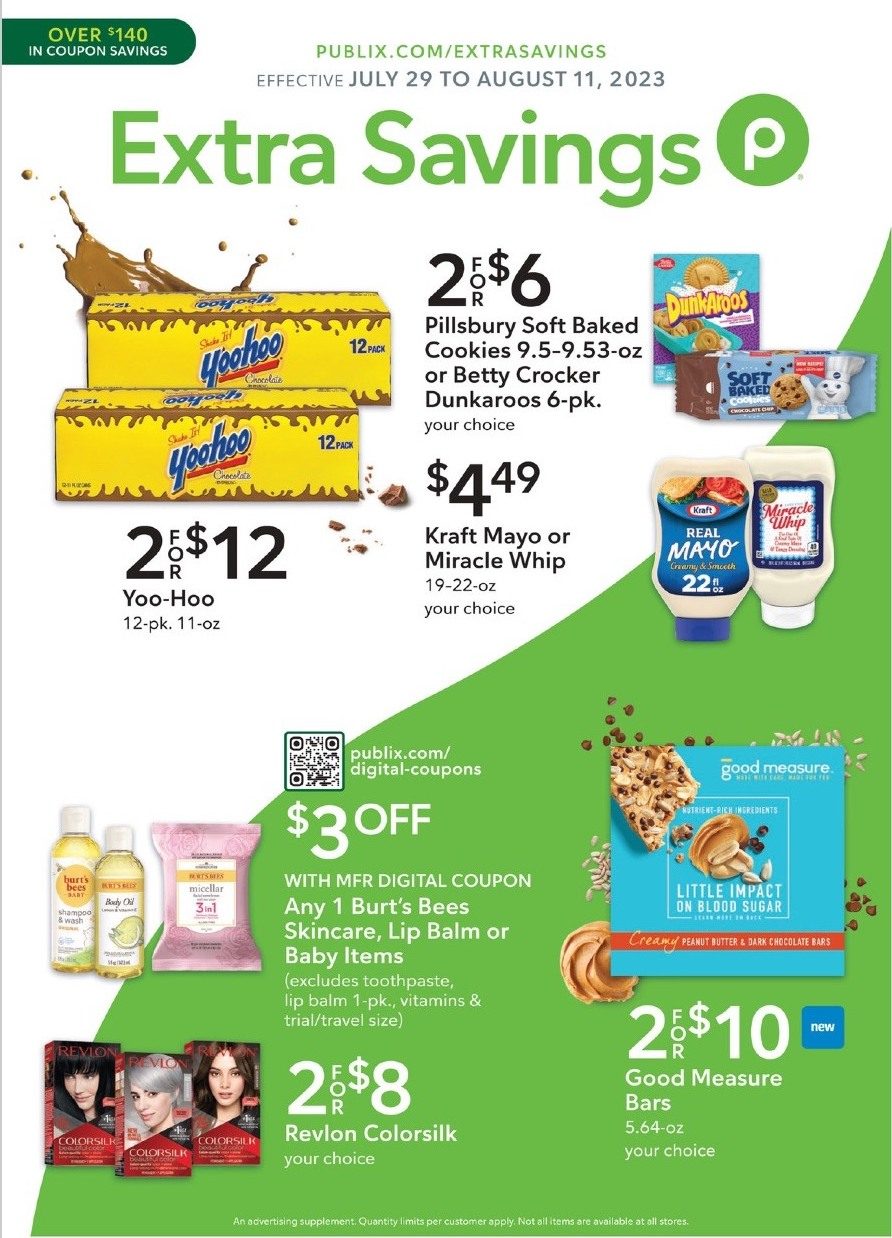 Publix Weekly Ad Extra 29th July – 11th August 2023 Page 1