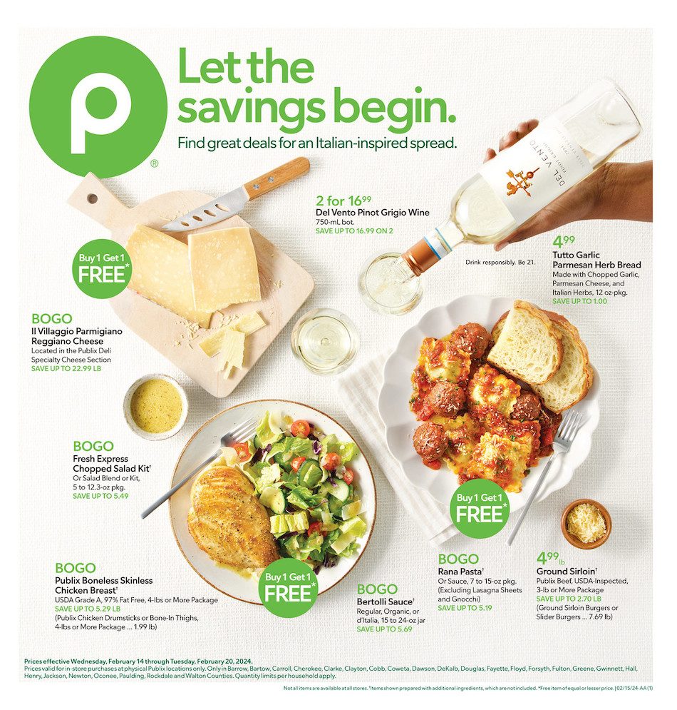 Publix Weekly Sale 14th – 20th February 2024 Page 1