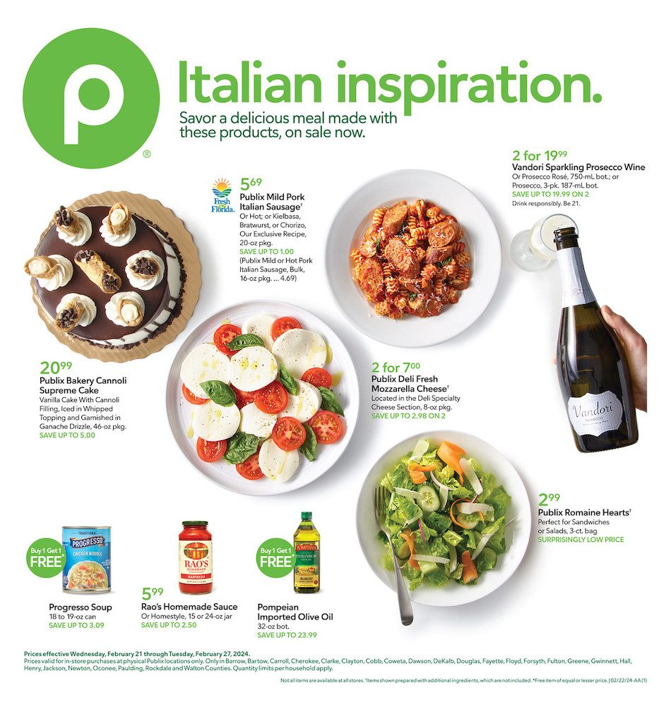 Publix Weekly Ad 21st – 27th February 2024 Page 1