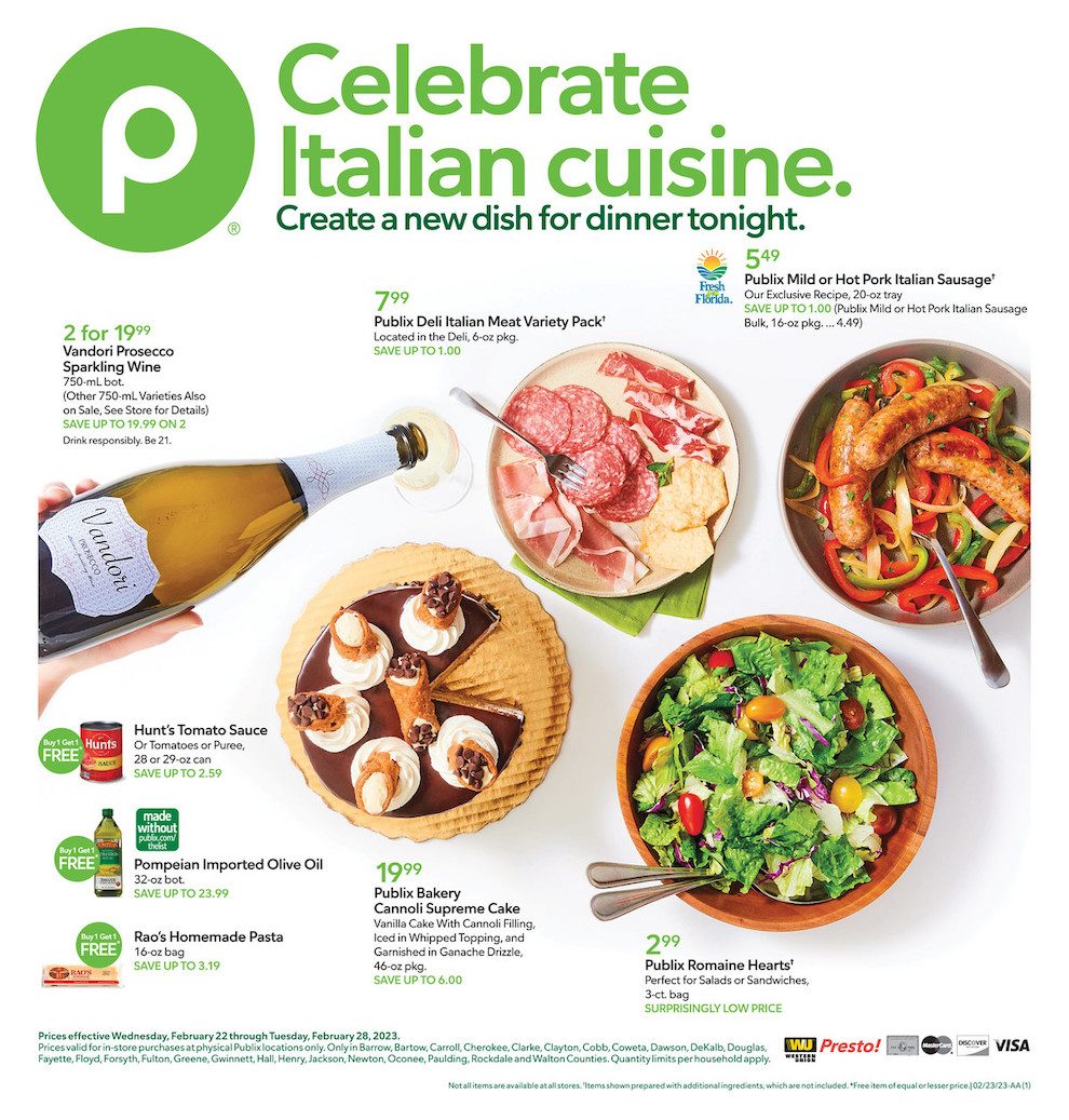 Publix Weekly Ad Sale Feb 22nd – 28th February 2023 Page 1