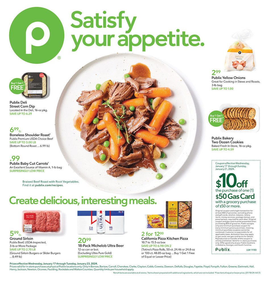 Publix Weekly Ad 17th – 23rd January 2024 Page 1