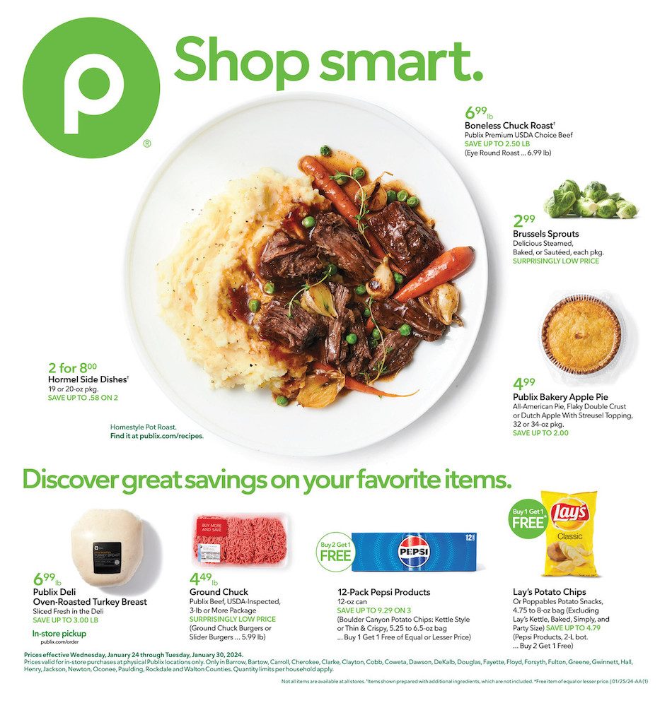Publix Weekly Ad 24th – 30th January 2024 Page 1