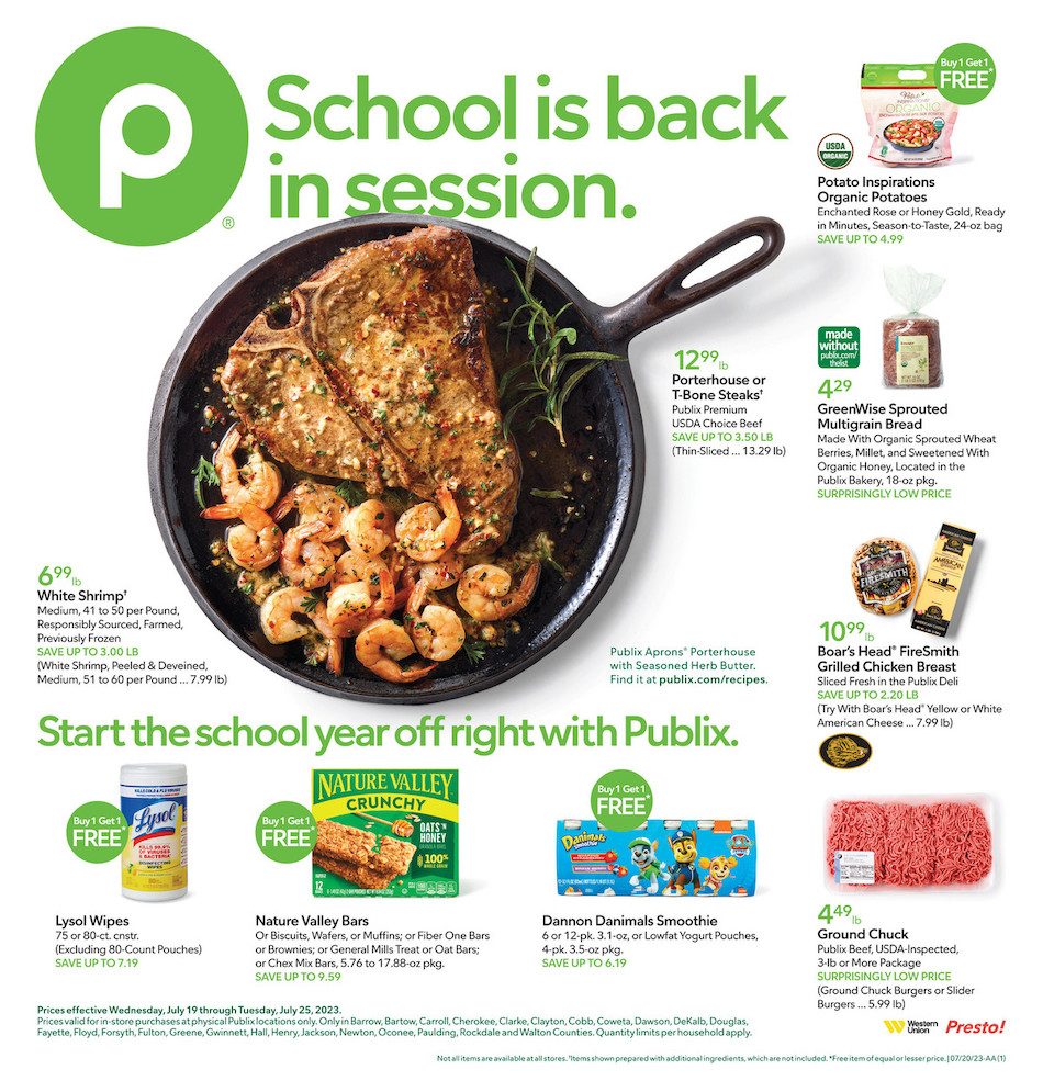 Publix Weekly Ad 19th – 25th July 2023 Page 1