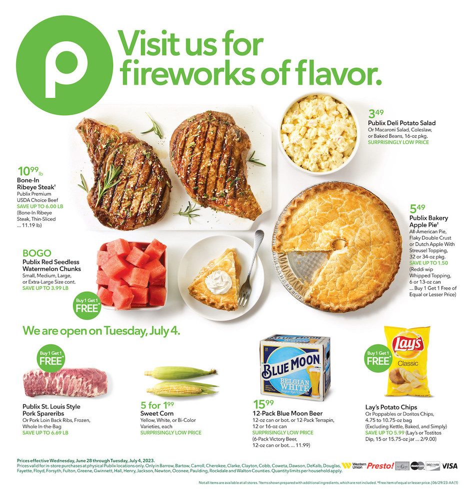 Publix Weekly Ad 28th June – 4th July 2023 Page 1