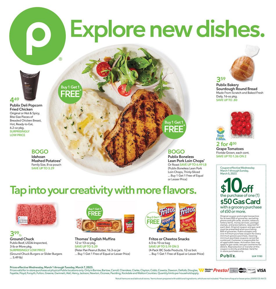 Publix Weekly Ad Sale 1st – 7th March 2023 Page 1