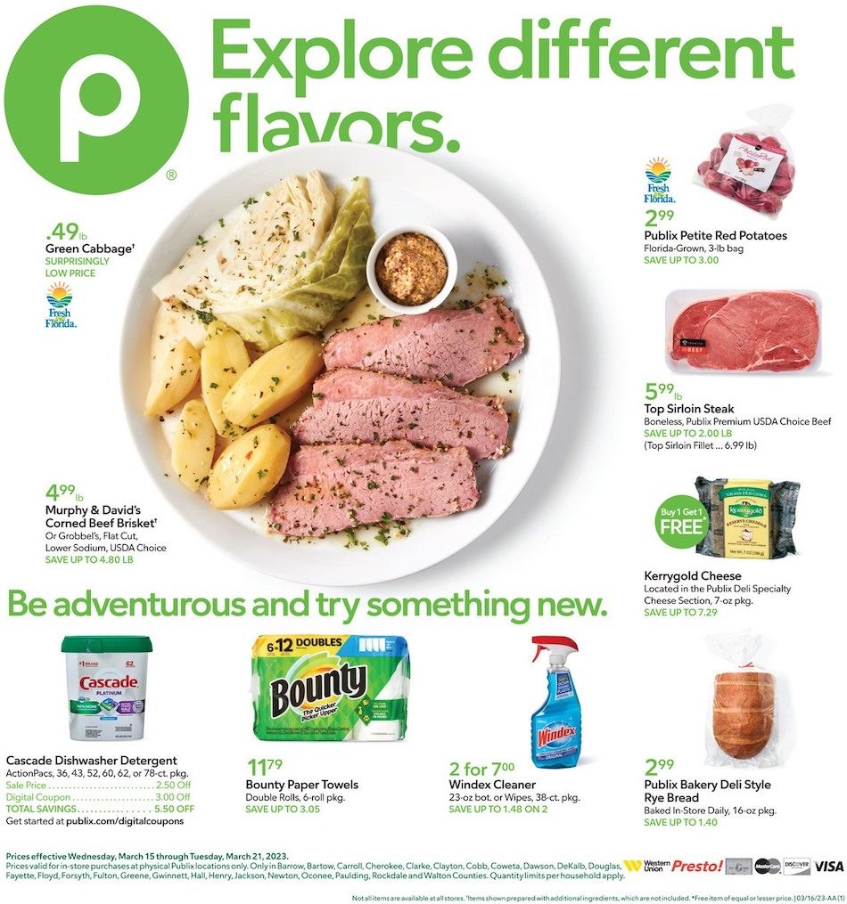 Publix Weekly Ad Sale 15th – 21st March 2023 Page 1