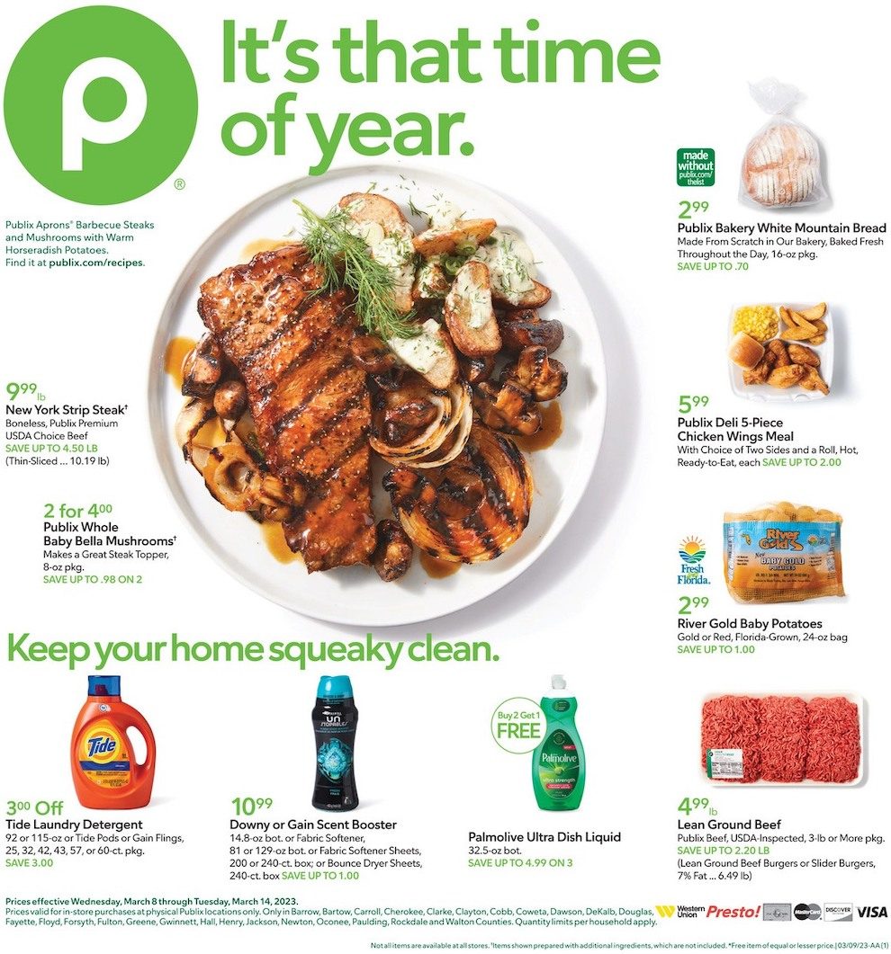 Publix Weekly Ad Sale 8th – 14th March 2023 Page 1