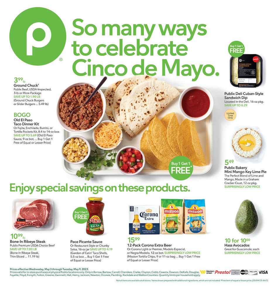 Publix Weekly Ad Sale 3rd – 9th May 2023 Page 1