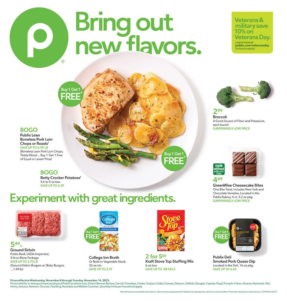 Publix Weekly Ad 8th – 14th November 2023 Page 1