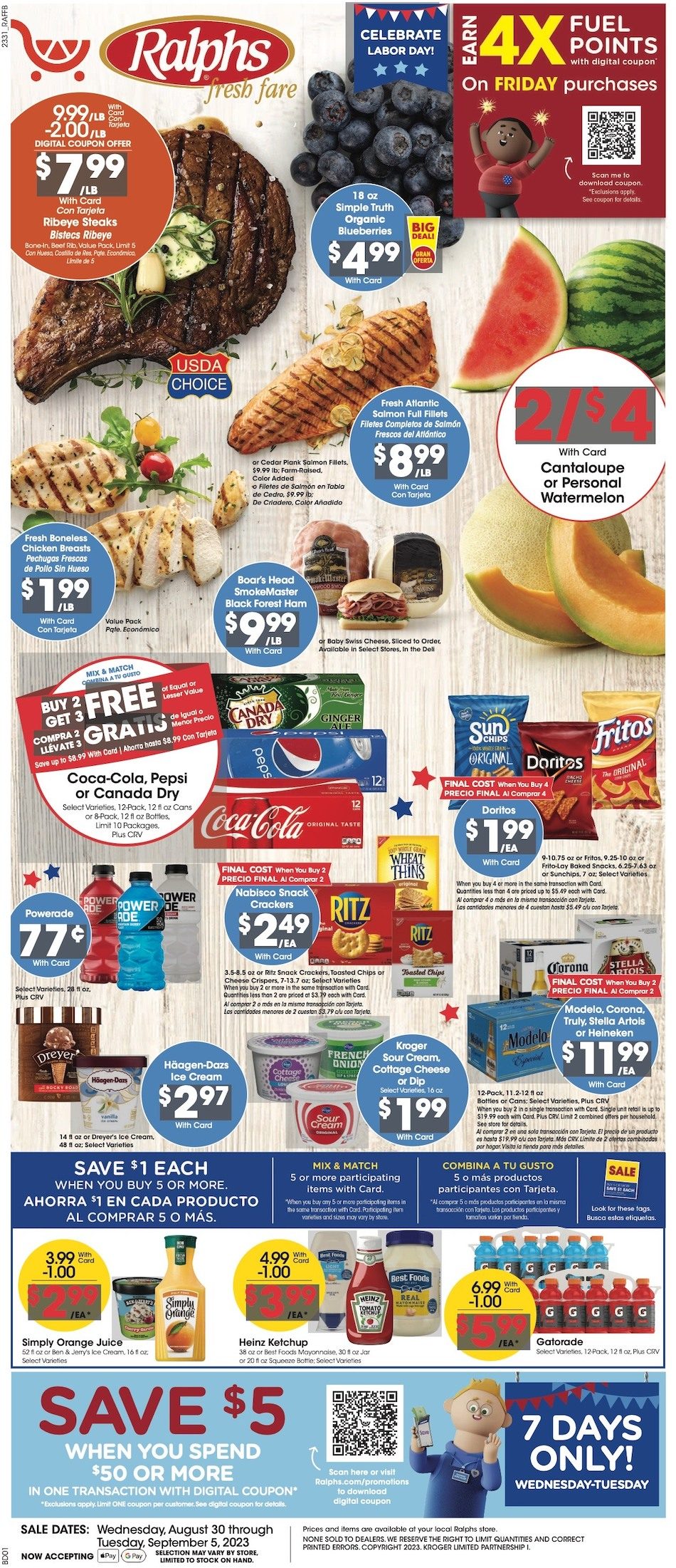 Ralphs Weekly Ad 30th August – 5th September 2023 Page 1
