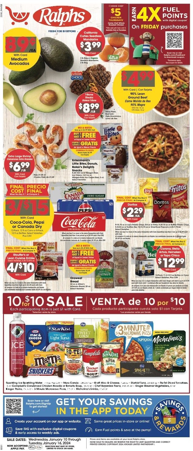 Ralphs Weekly Ad 10th – 16th January 2024 Page 1