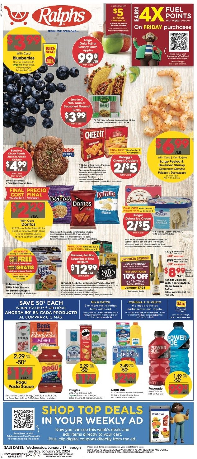 Ralphs Weekly Ad 17th – 23rd January 2024 Page 1