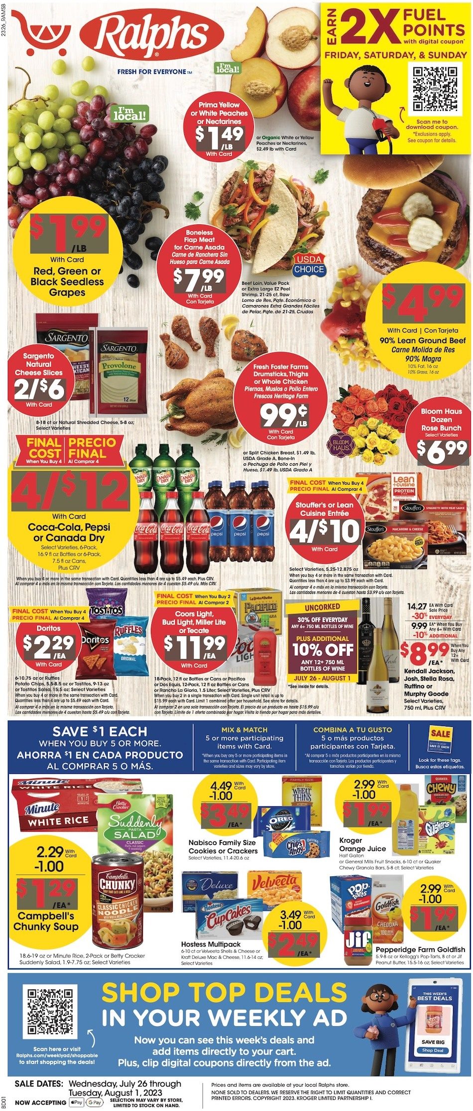 Ralphs Weekly Ad 26th July – 1st August 2023 Page 1