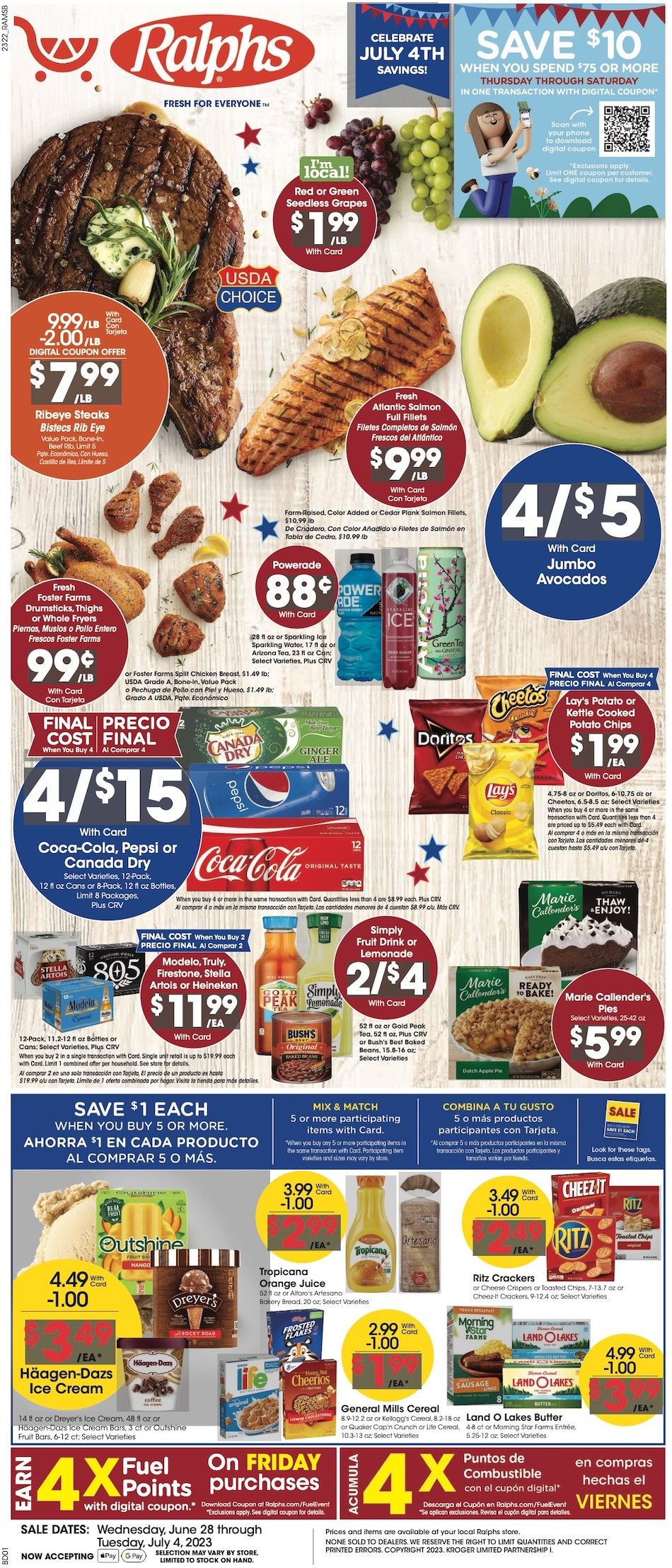 Ralphs Weekly Ad 28th June – 4th July 2023 Page 1