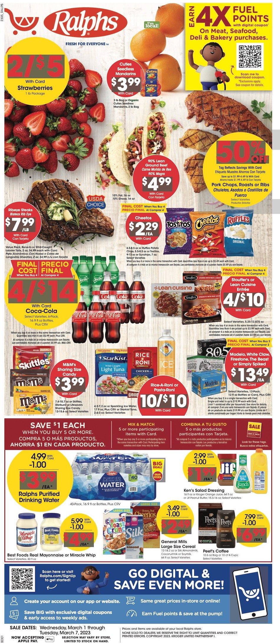 Ralphs Weekly Ad Sale 1st – 7th March 2023 Page 1