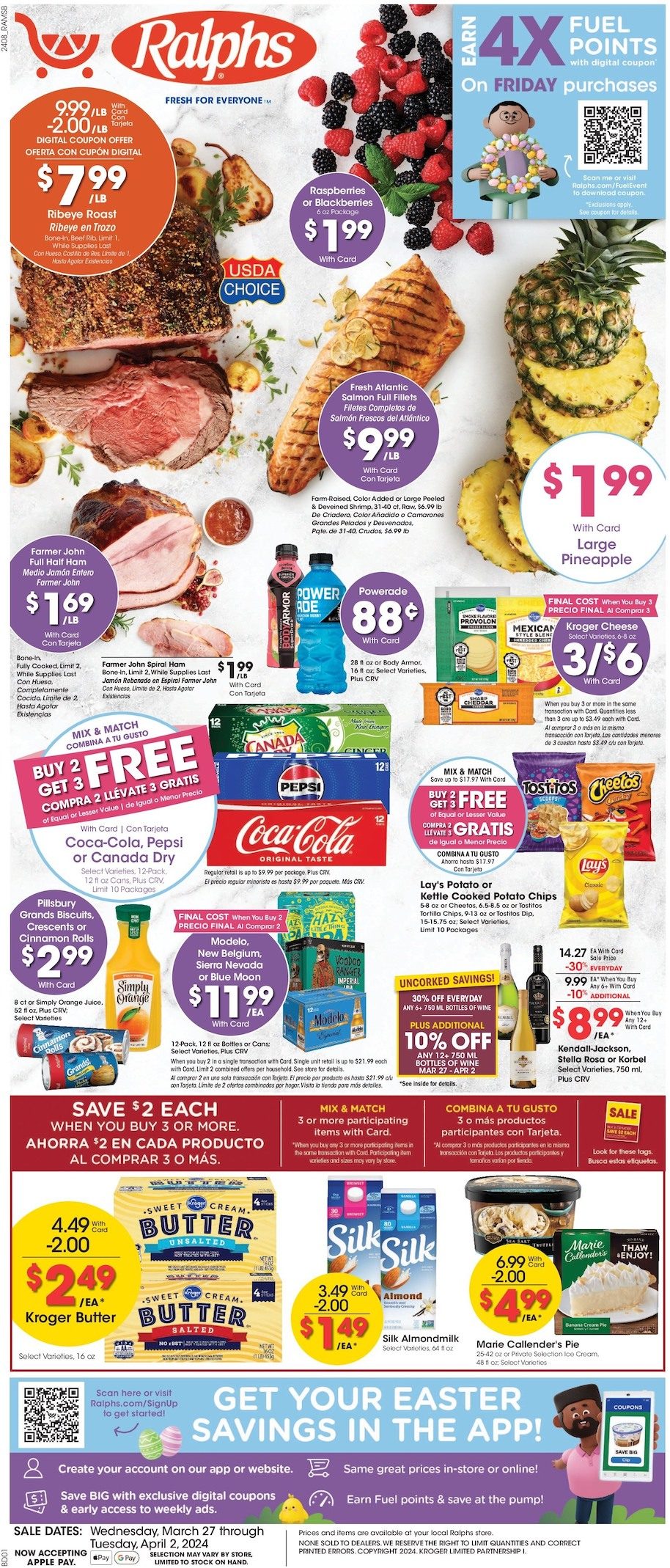 Ralphs Weekly Ad 27th March – 2nd April 2024 Page 1