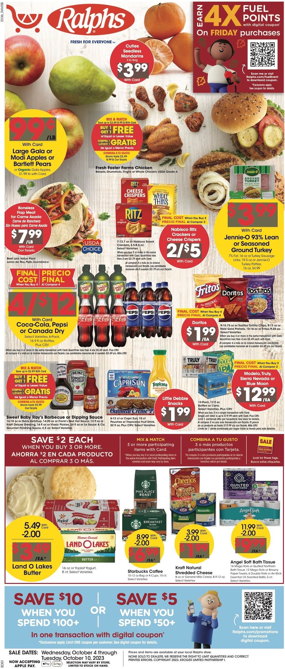 Ralphs Weekly Ad 4th – 10th October 2023 Page 1