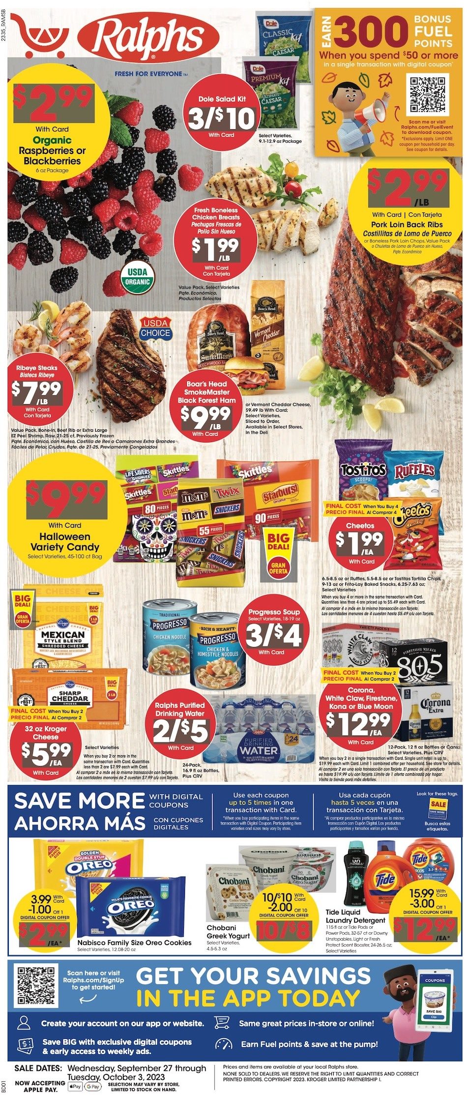 Ralphs Weekly Ad 27th September – 3rd October 2023 Page 1