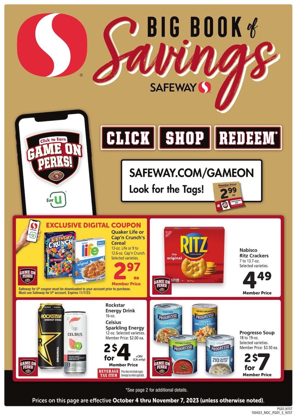 Safeway Ad Big Book 4th October – 7th November 2023 Page 1
