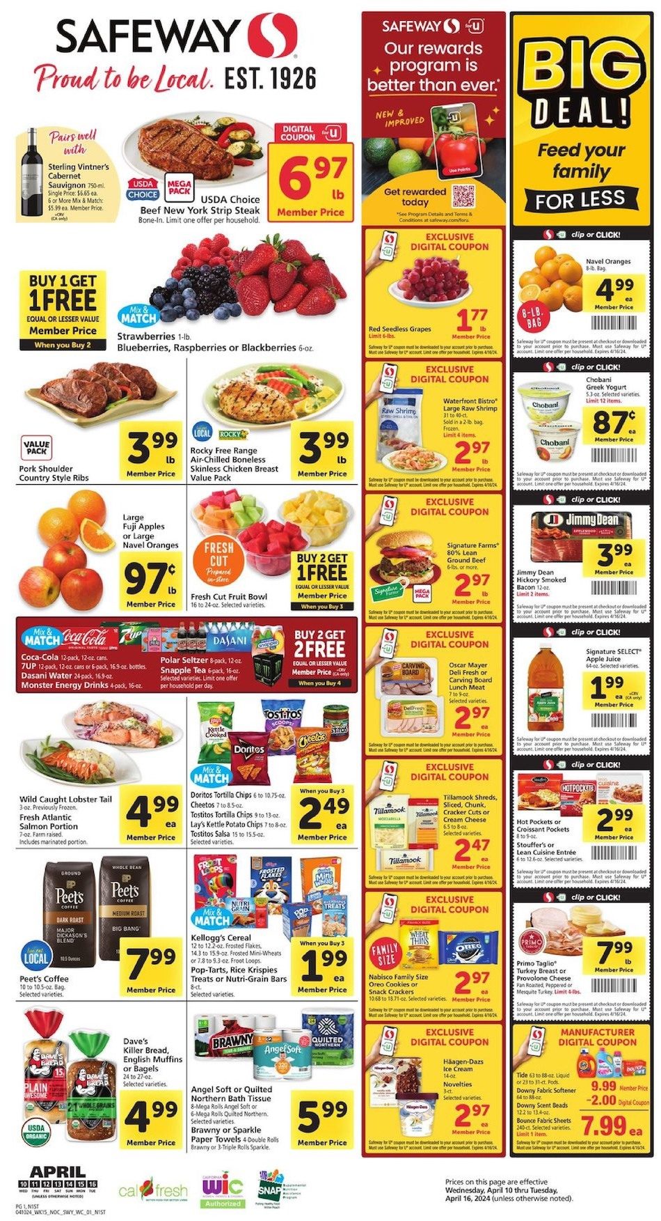 Safeway Weekly Ad 10th – 16th April 2024 Page 1