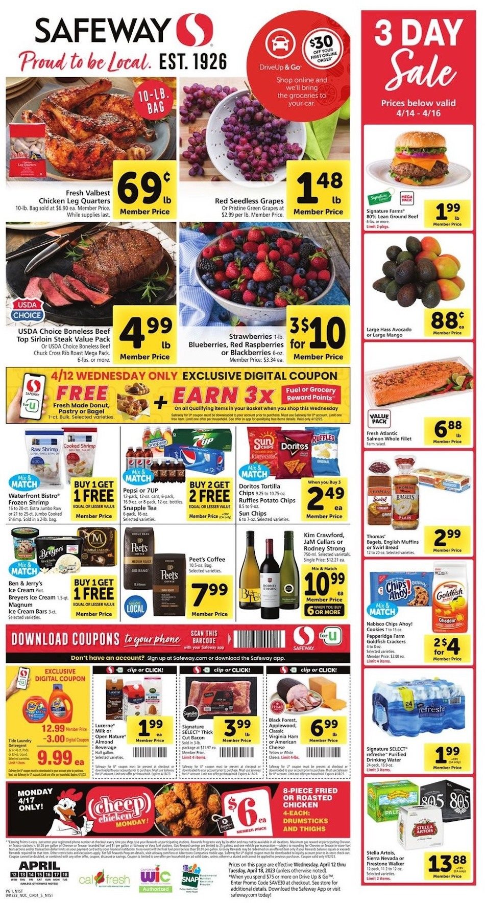 Safeway Weekly Ad Sale 12th – 18th April 2023 Page 1