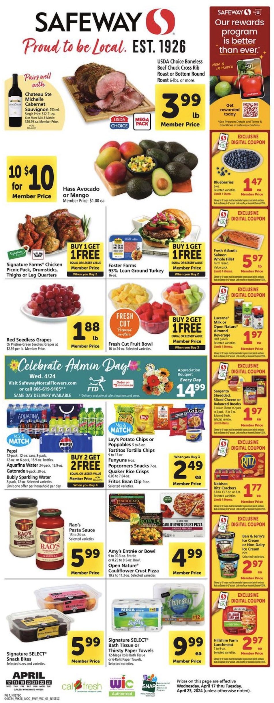 Safeway Weekly Ad 17th – 23rd April 2024 Page 1