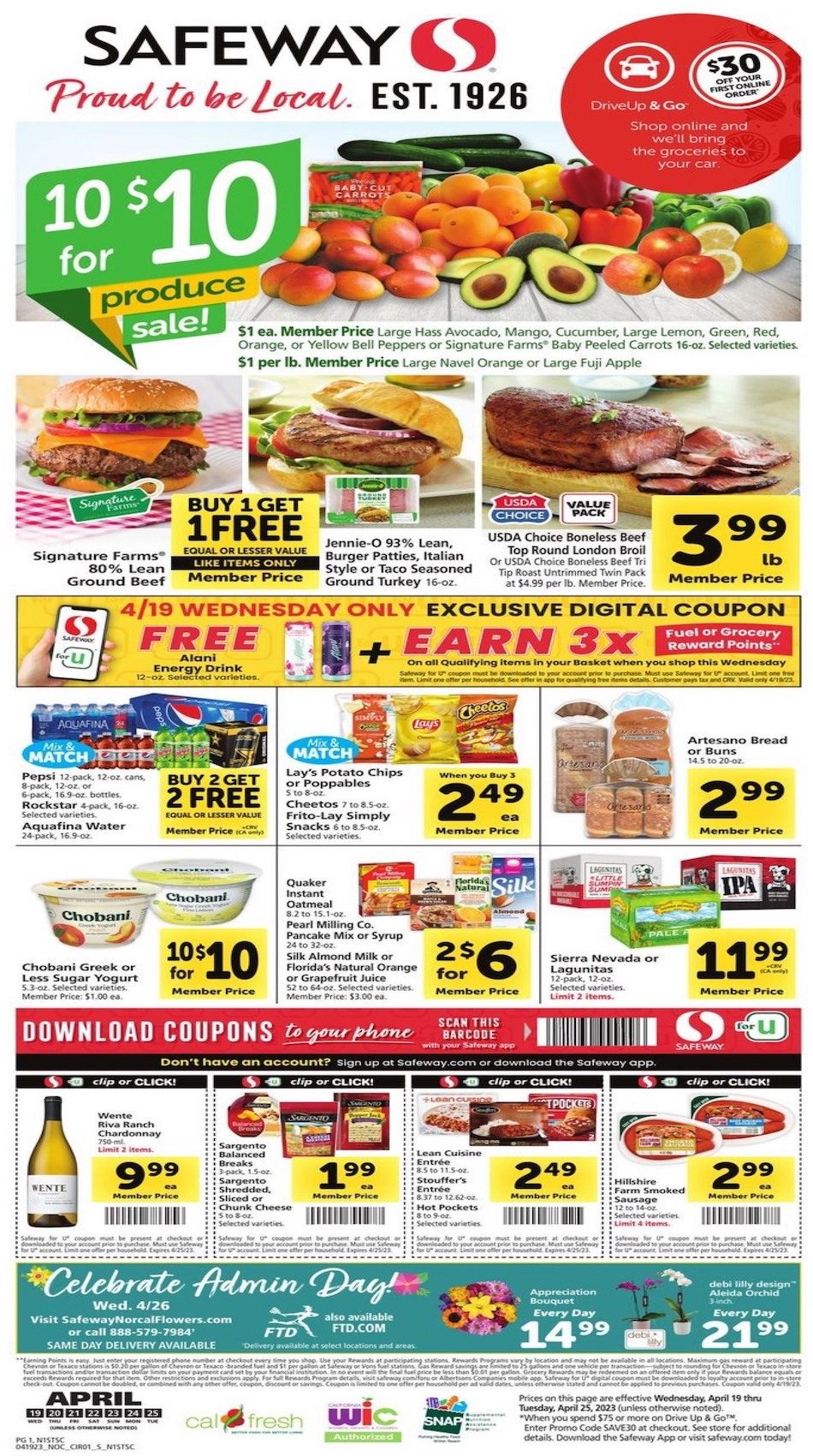 Safeway Weekly Ad 19th – 25th April 2023 Page 1
