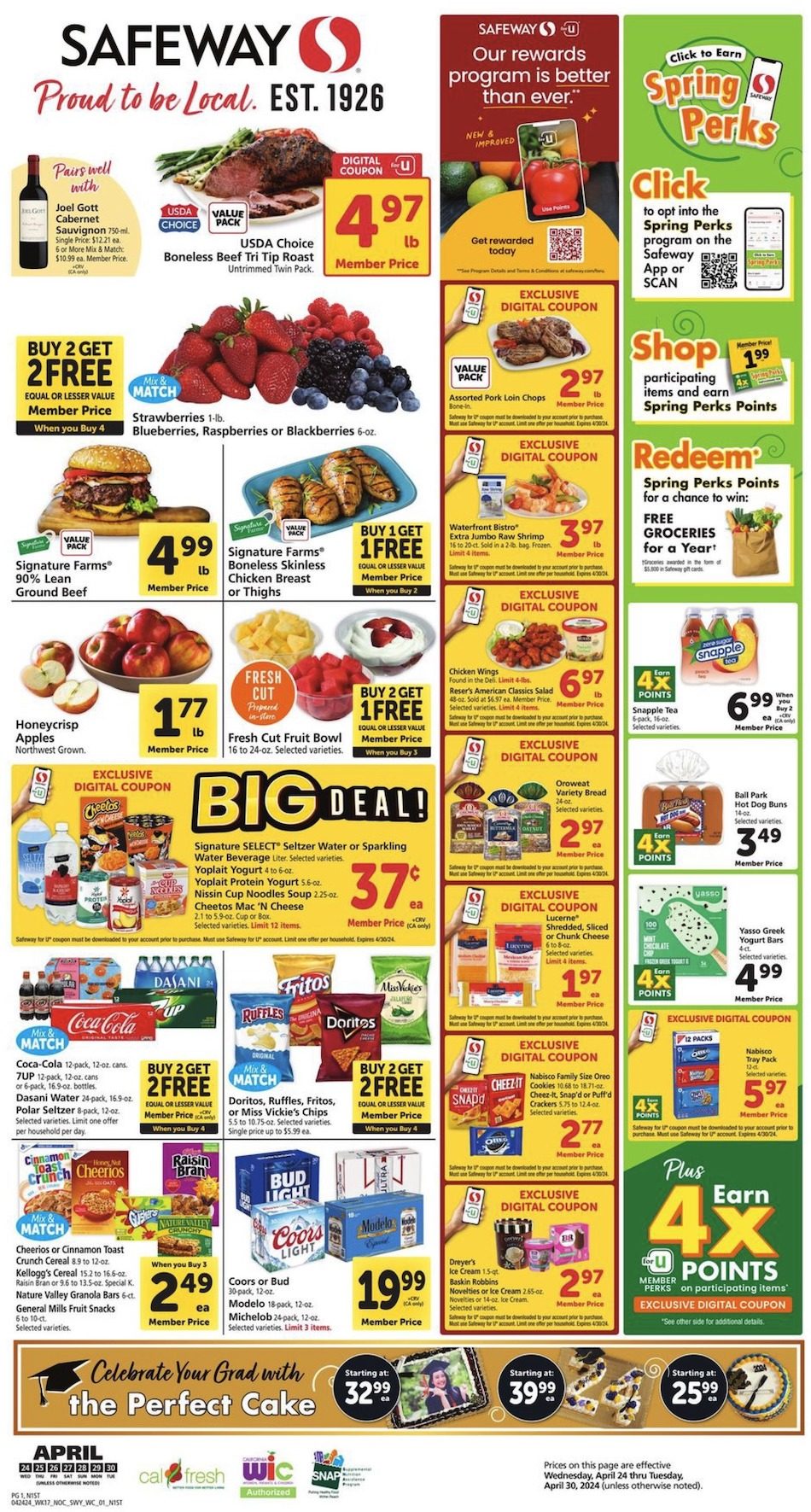 Safeway Weekly Ad 24th – 30th April 2024 Page 1