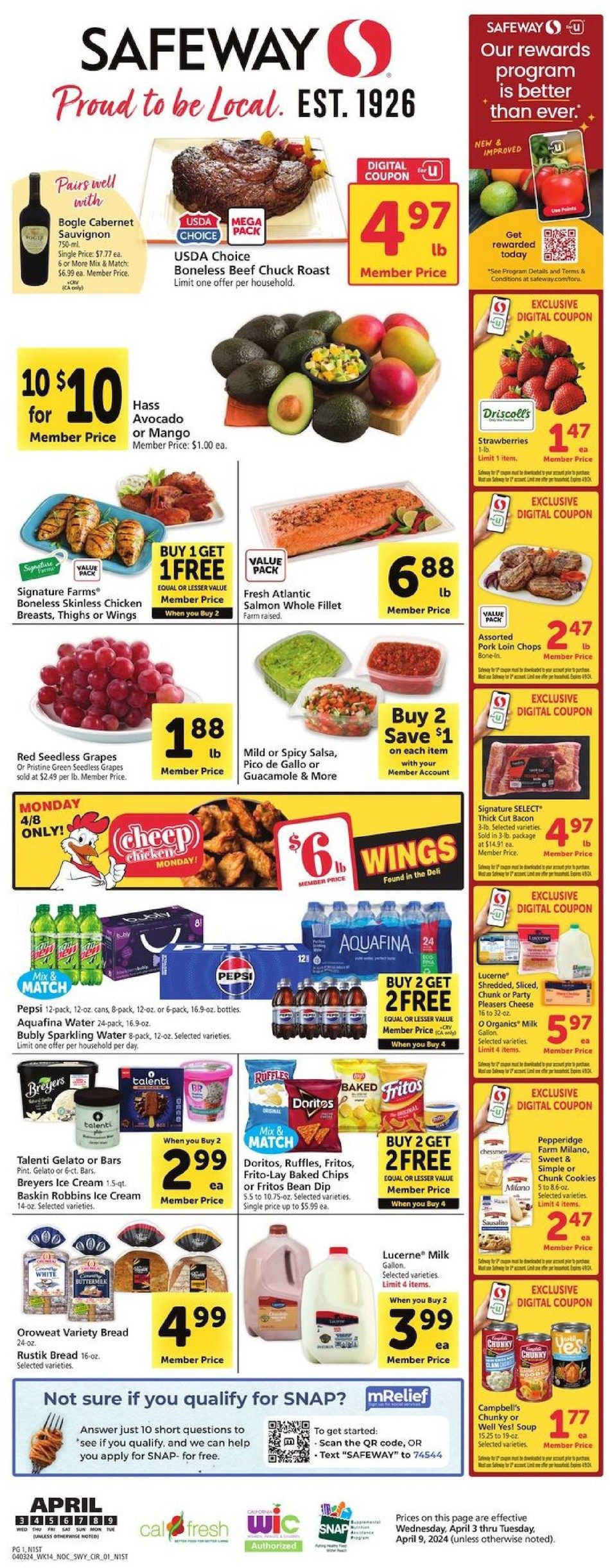 Safeway Weekly Ad 3rd – 9th April 2024 Page 1