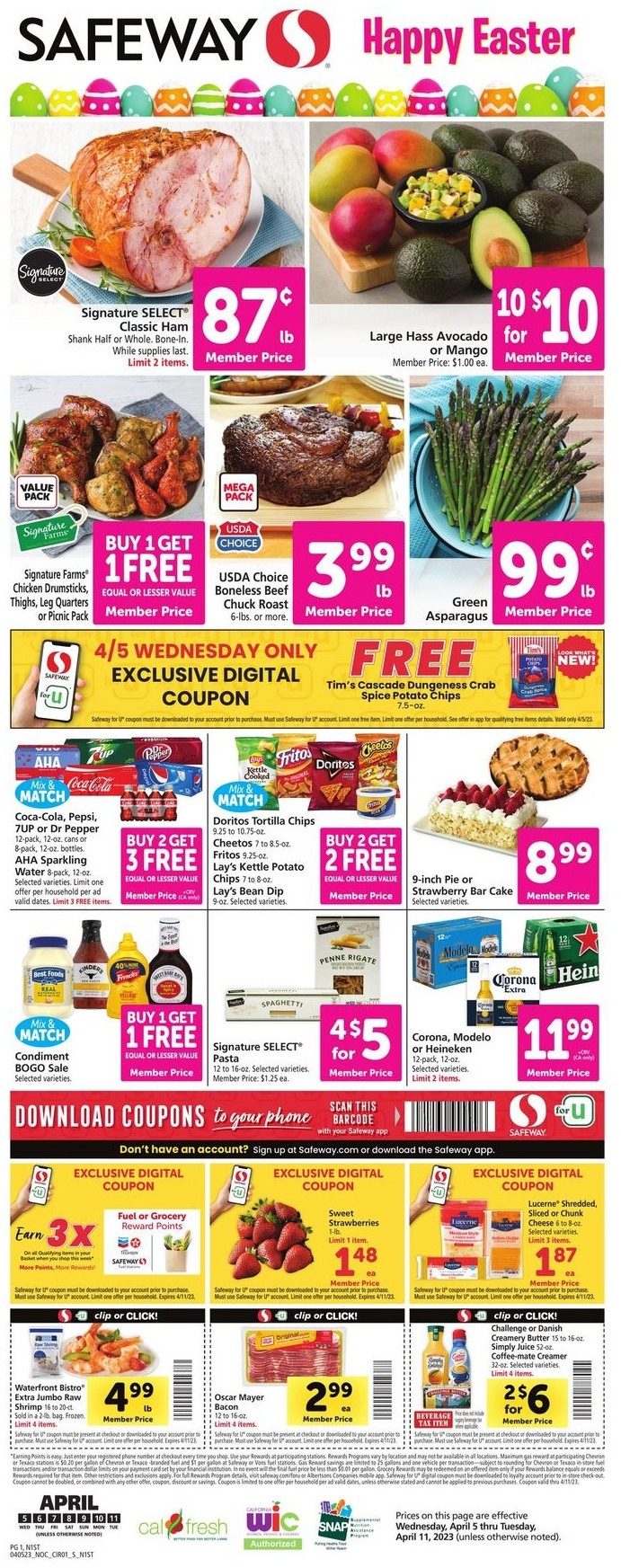Safeway Weekly Ad Sale 5th – 11th April 2023 Page 1