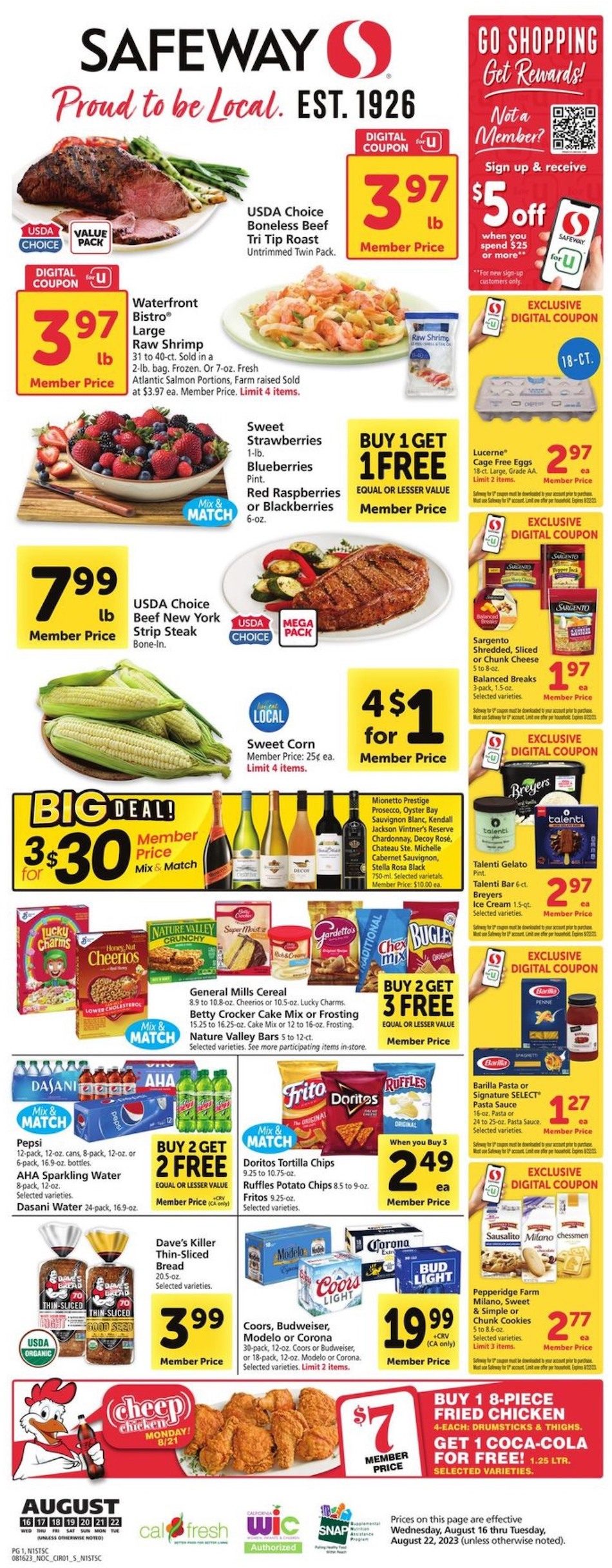 Safeway Weekly Ad 16th – 22nd August 2023 Page 1
