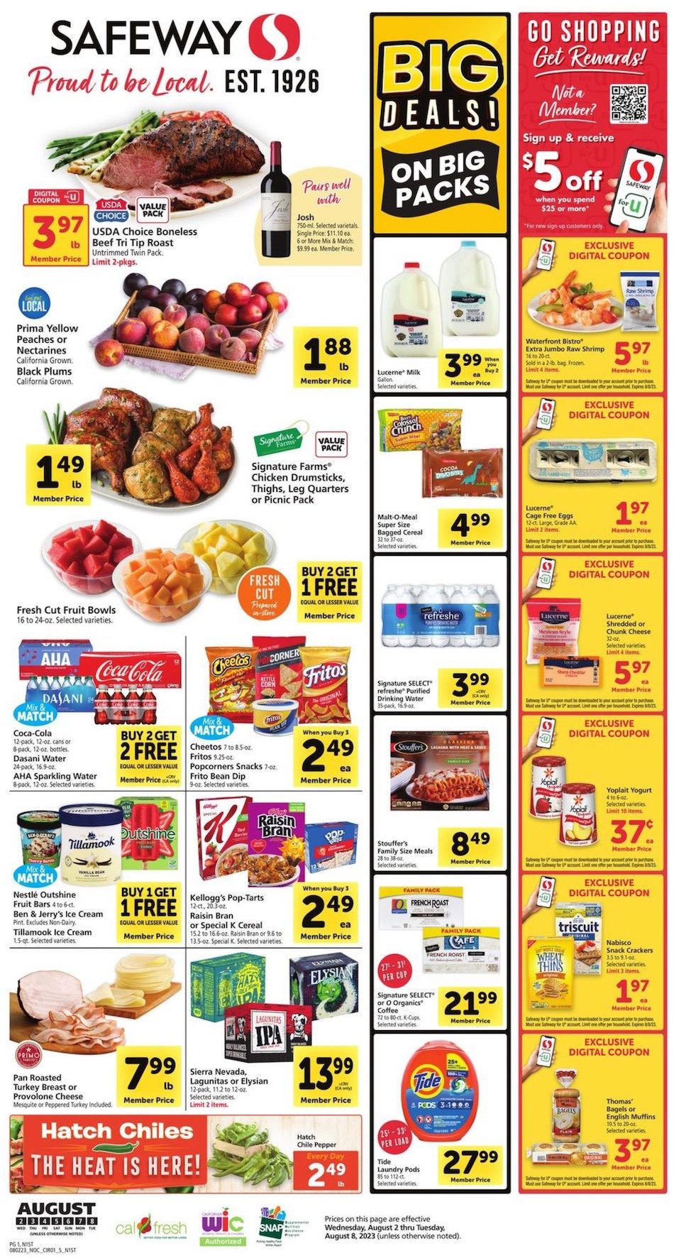 Safeway Weekly Ad 2nd – 8th August 2023 Page 1