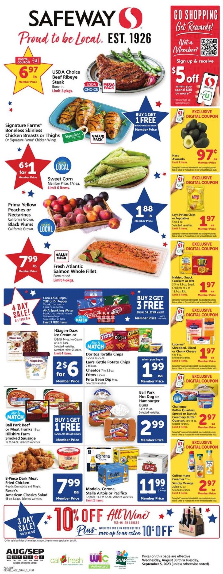 Safeway Weekly Ad 30th August – 5th September 2023 Page 1