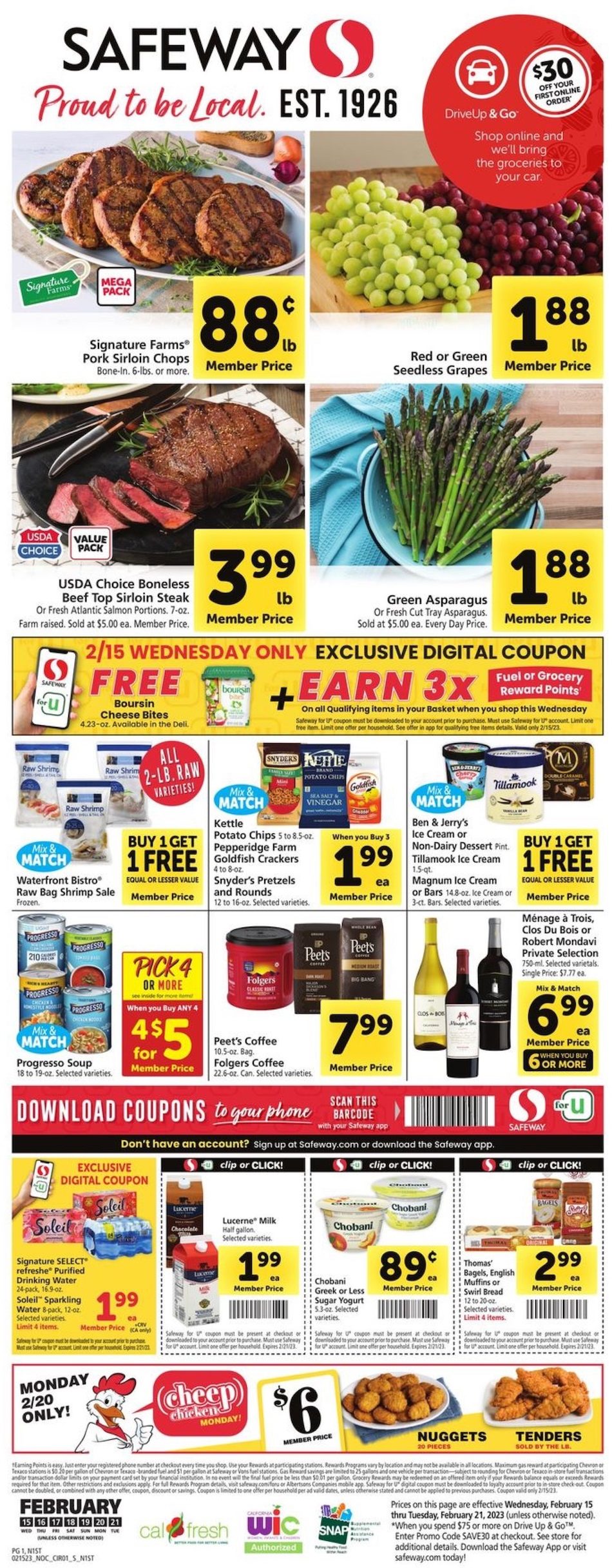 Safeway Weekly Ad 15th – 21st February 2023 Page 1