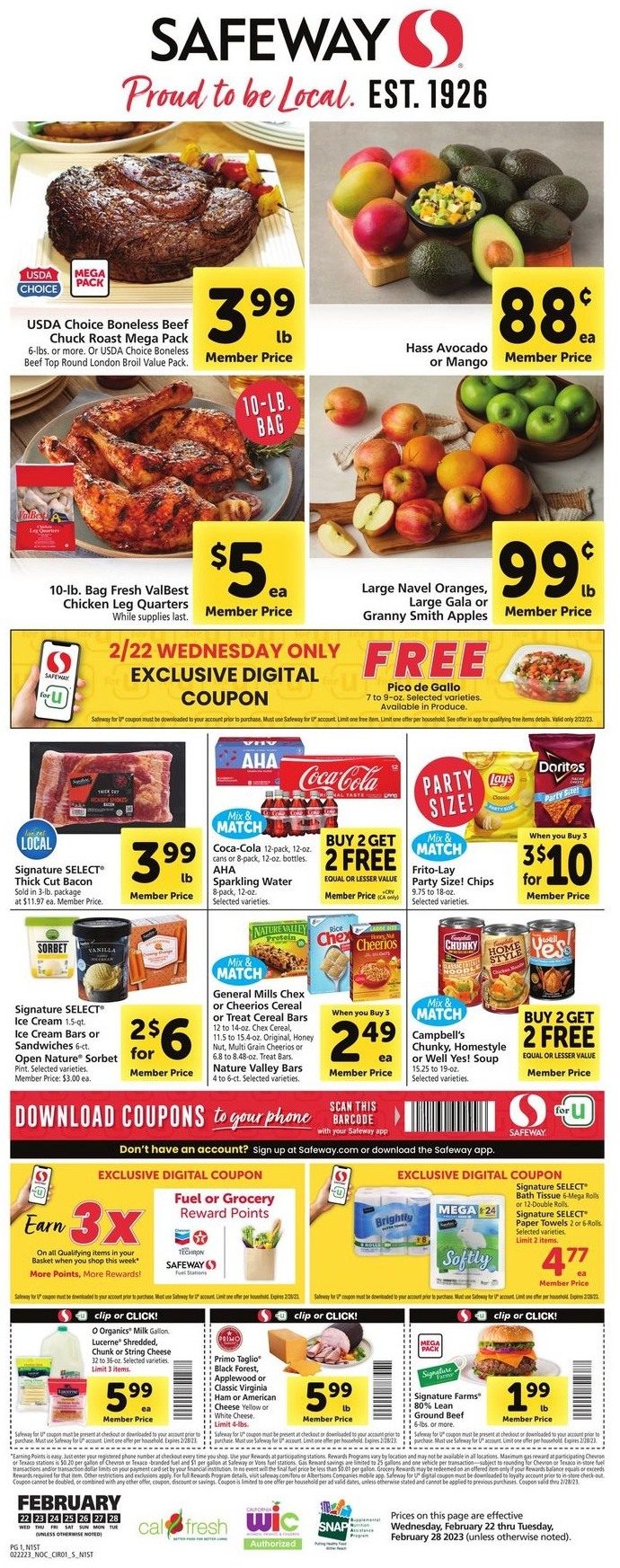 Safeway Weekly Ad Sale Feb 22nd – 28th February 2023 Page 1