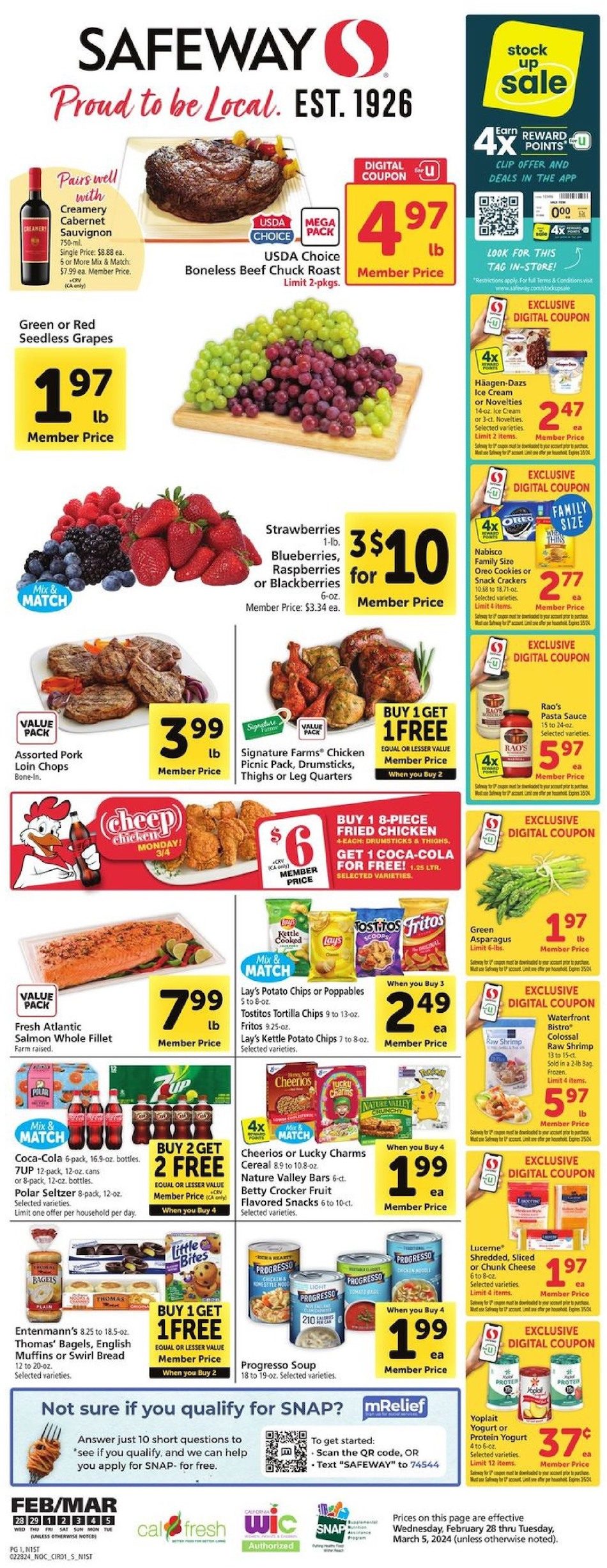 Safeway Weekly Ad 28th February – 5th March 2024 Page 1