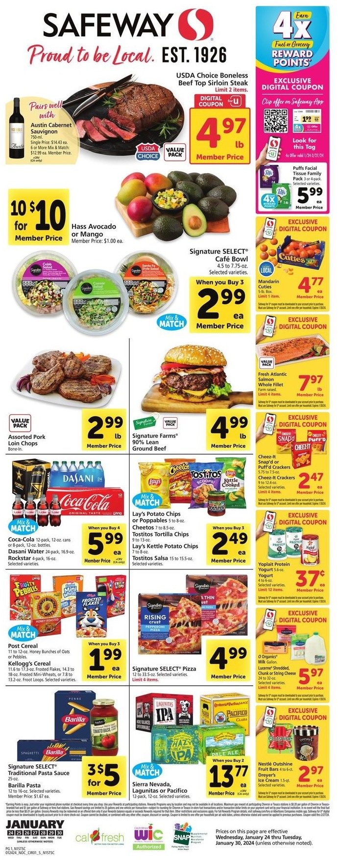 Safeway Weekly Ad 24th – 30th January 2024 Page 1