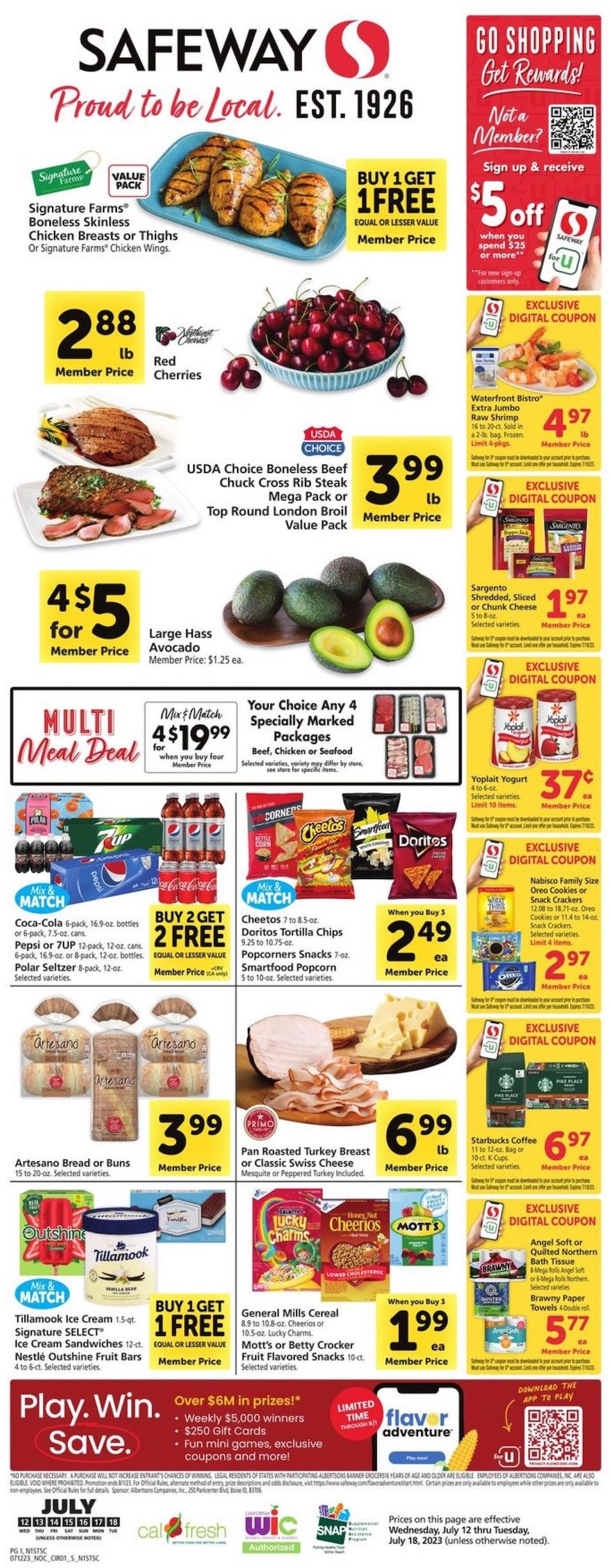 Safeway Weekly Ad 12th – 18th July 2023 Page 1