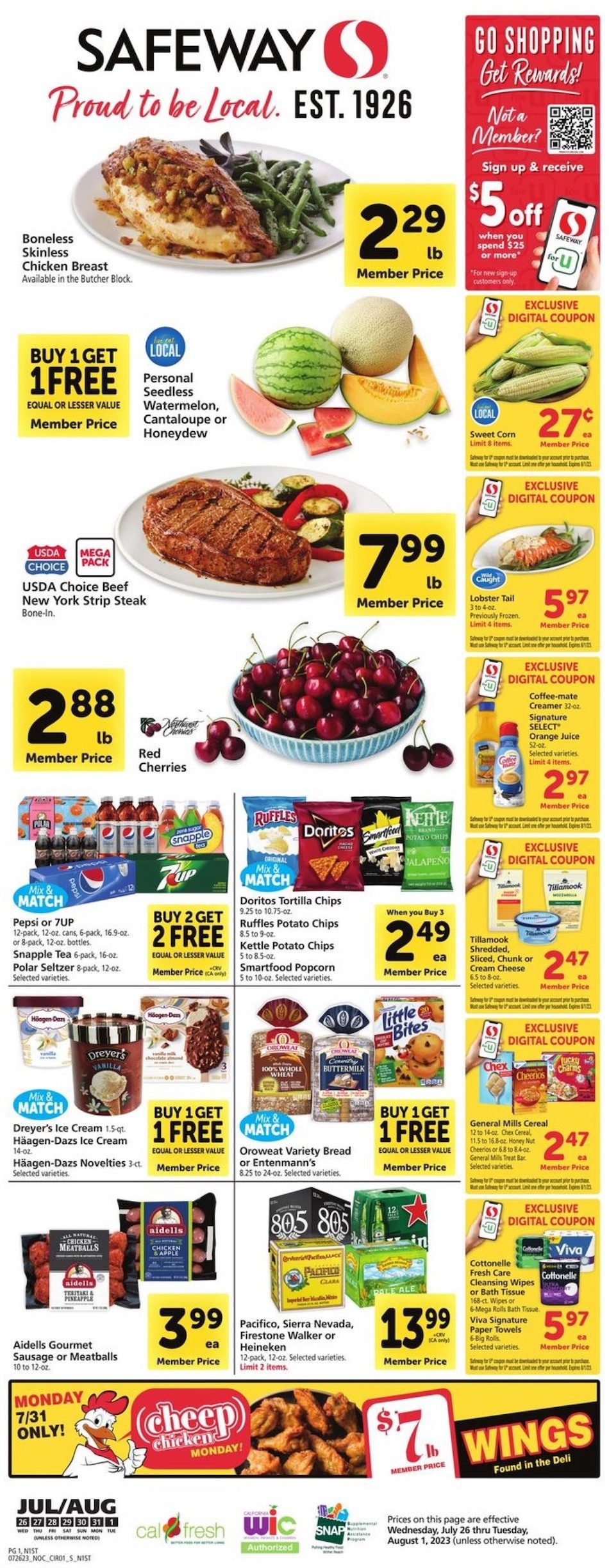 Safeway Weekly Ad 26th July – 1st August 2023 Page 1