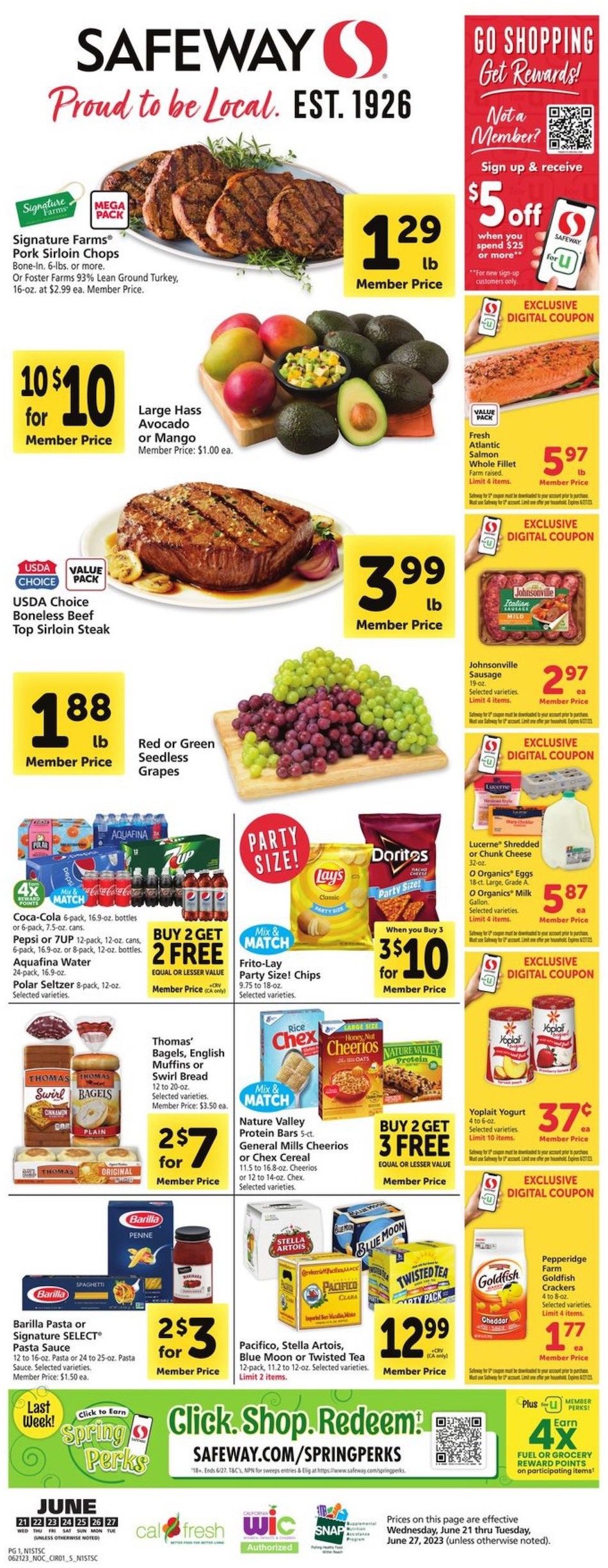 Safeway Weekly Ad 21st – 27th June 2023 Page 1