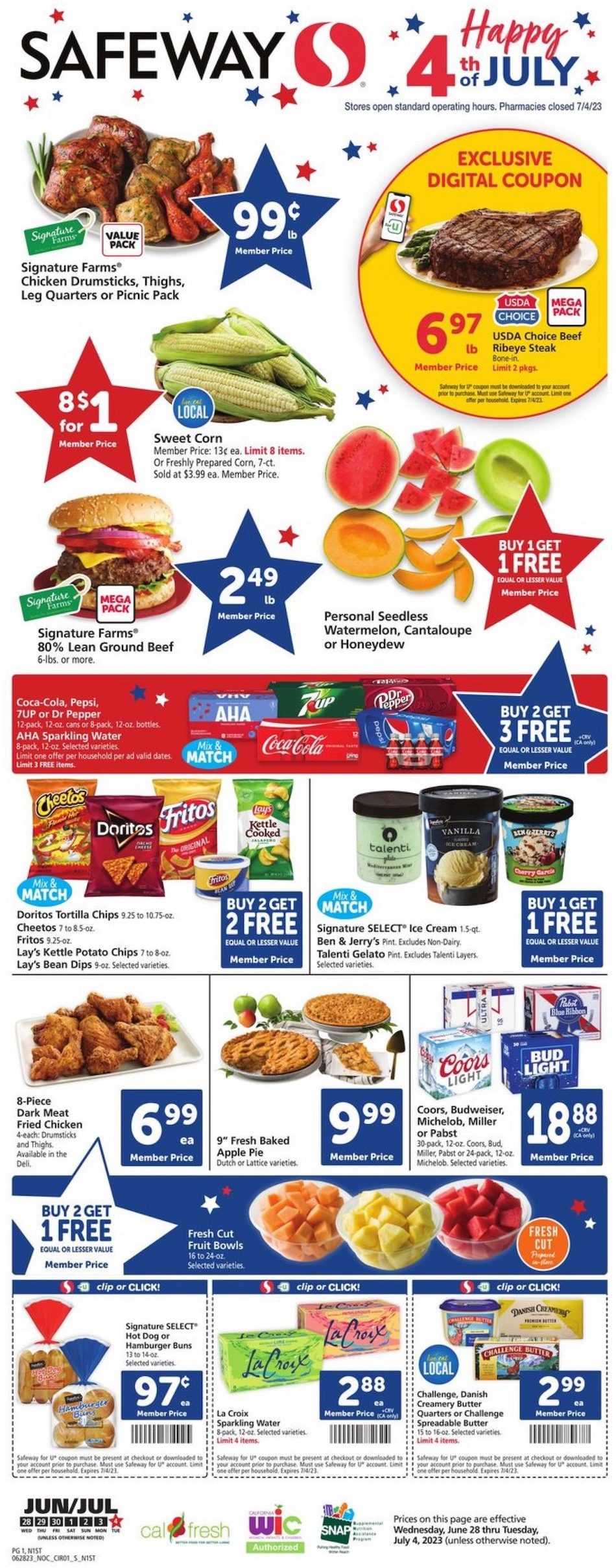 Safeway Weekly Ad 28th June – 4th July 2023 Page 1