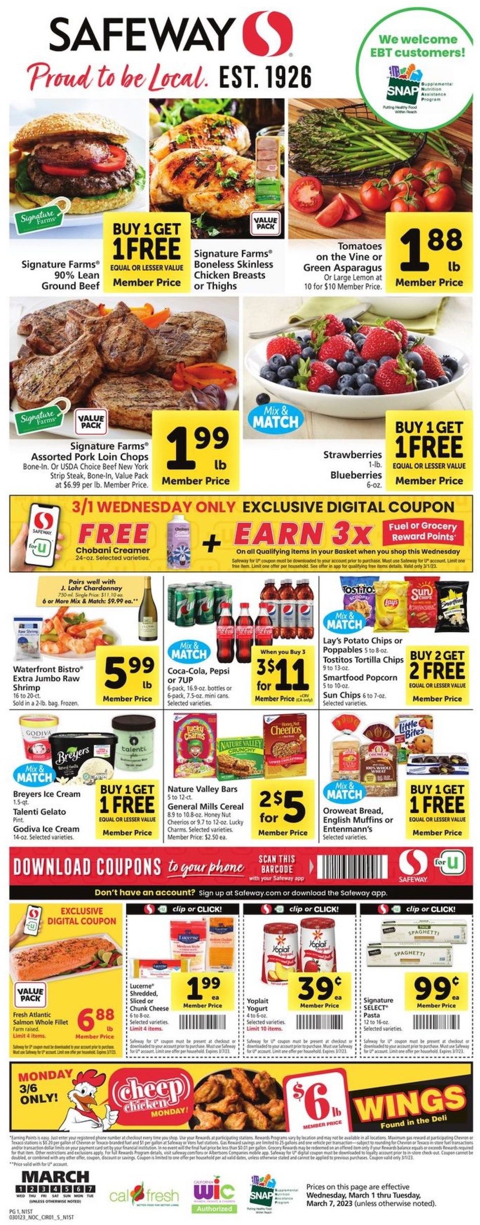 Safeway Weekly Ad Sale 1st – 7th March 2023 Page 1