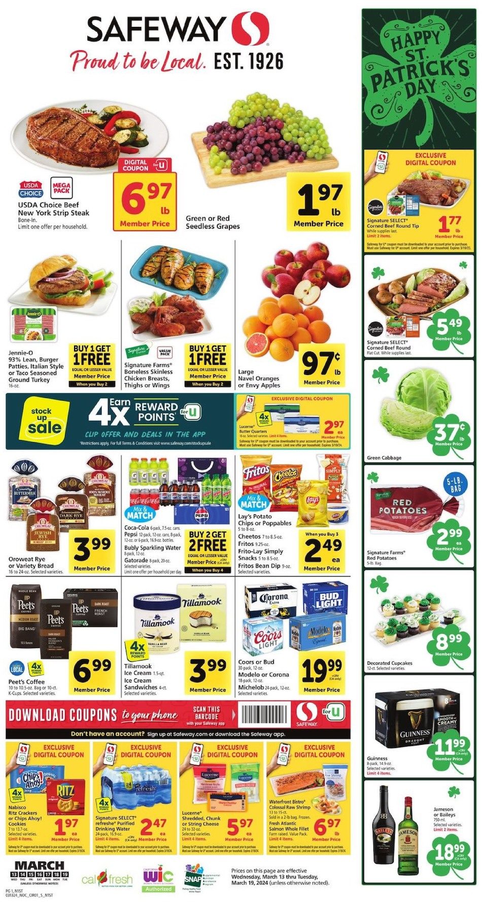 Safeway Weekly Ad 13th – 19th March 2024 Page 1