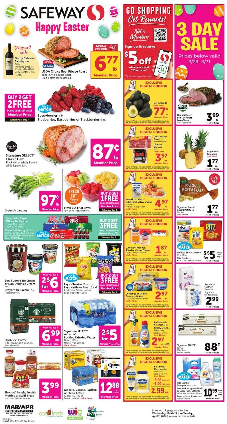 Safeway Weekly Ad 27th March – 2nd April 2024 Page 1