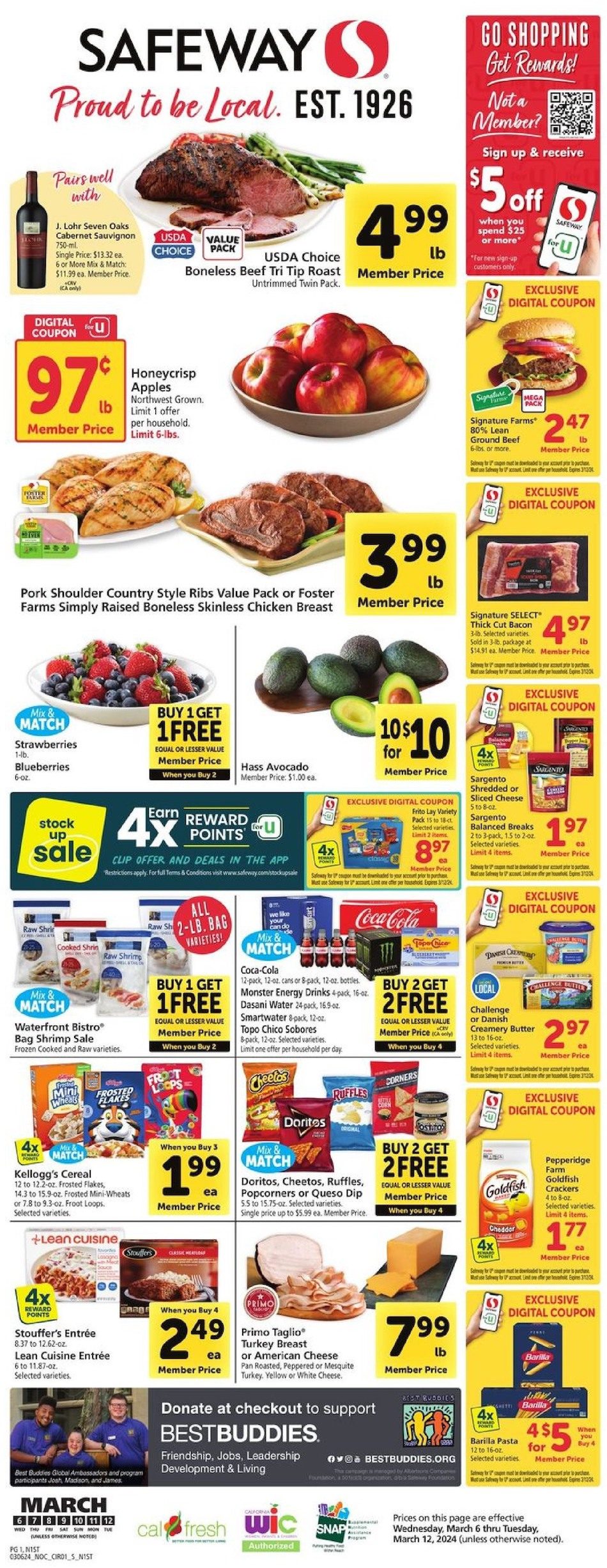 Safeway Weekly Ad 6th – 12th March 2024 Page 1