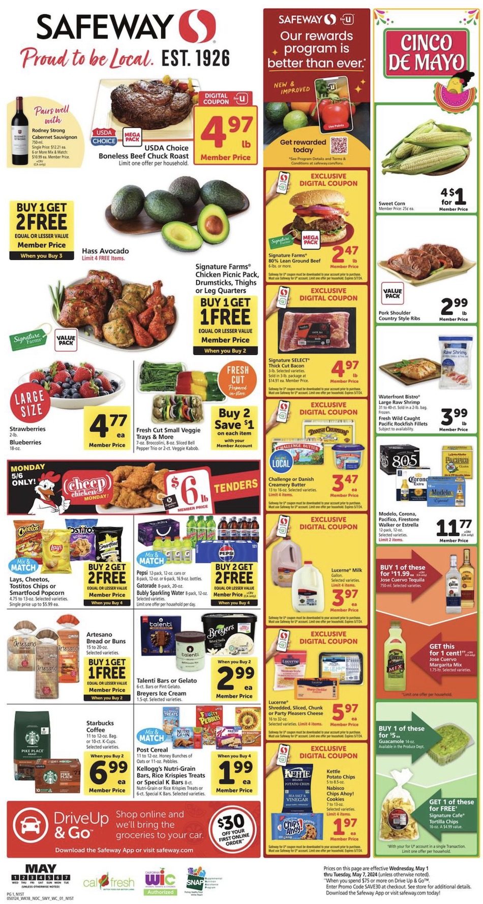 Safeway Weekly Ad 1st – 7th May 2024 Page 1