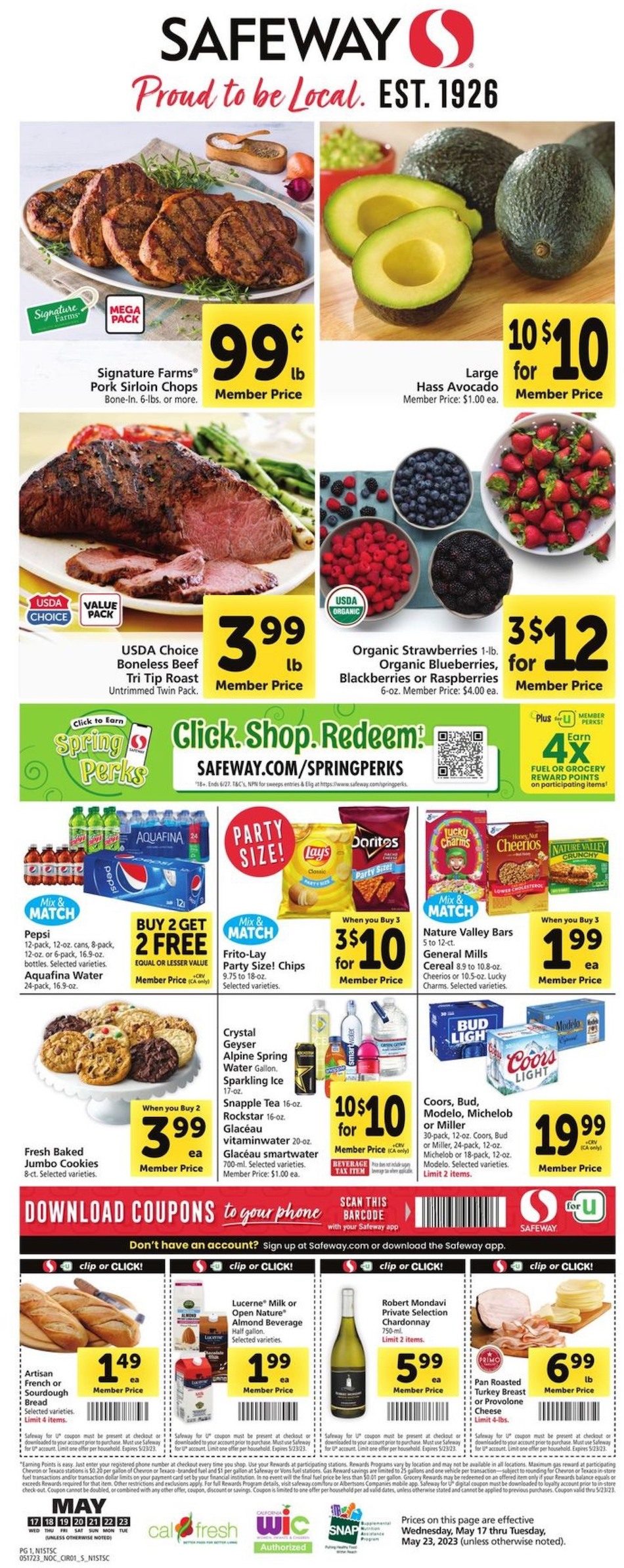 Safeway Weekly Ad Sale 17th – 23rd May 2023 Page 1