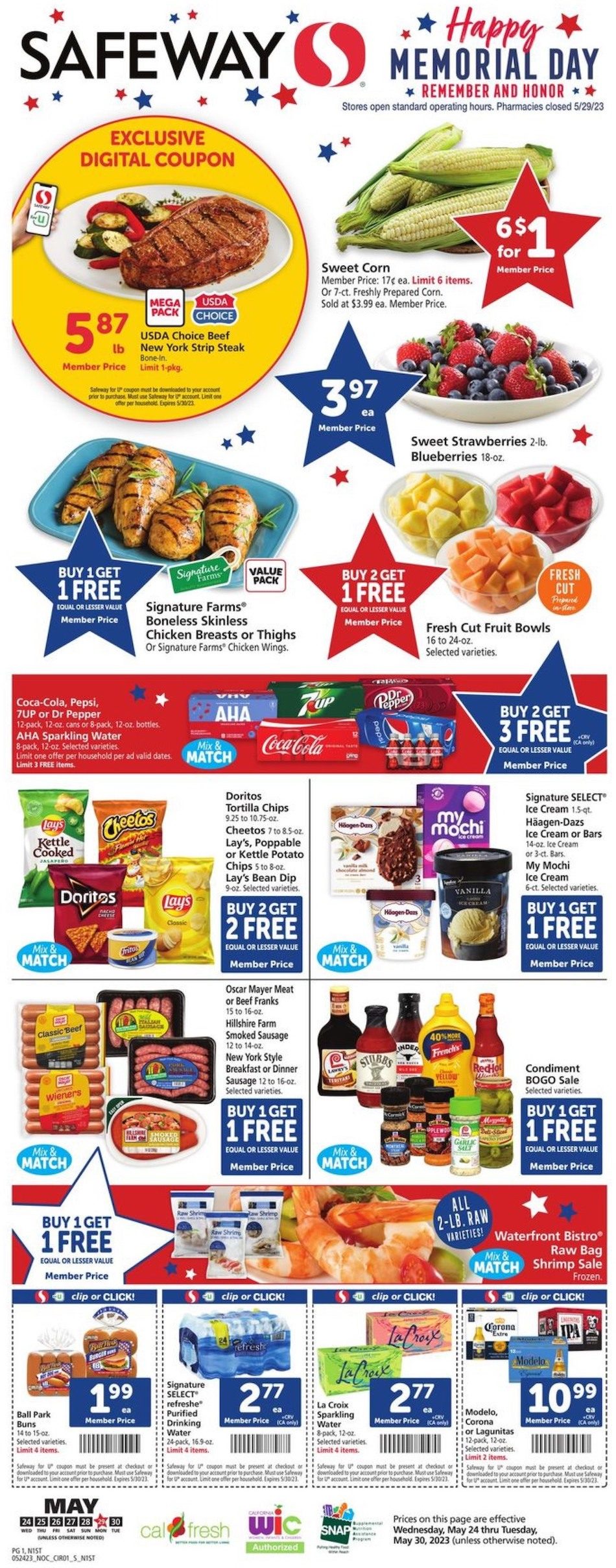 Safeway Weekly Ad 24th – 30th May 2023 Page 1