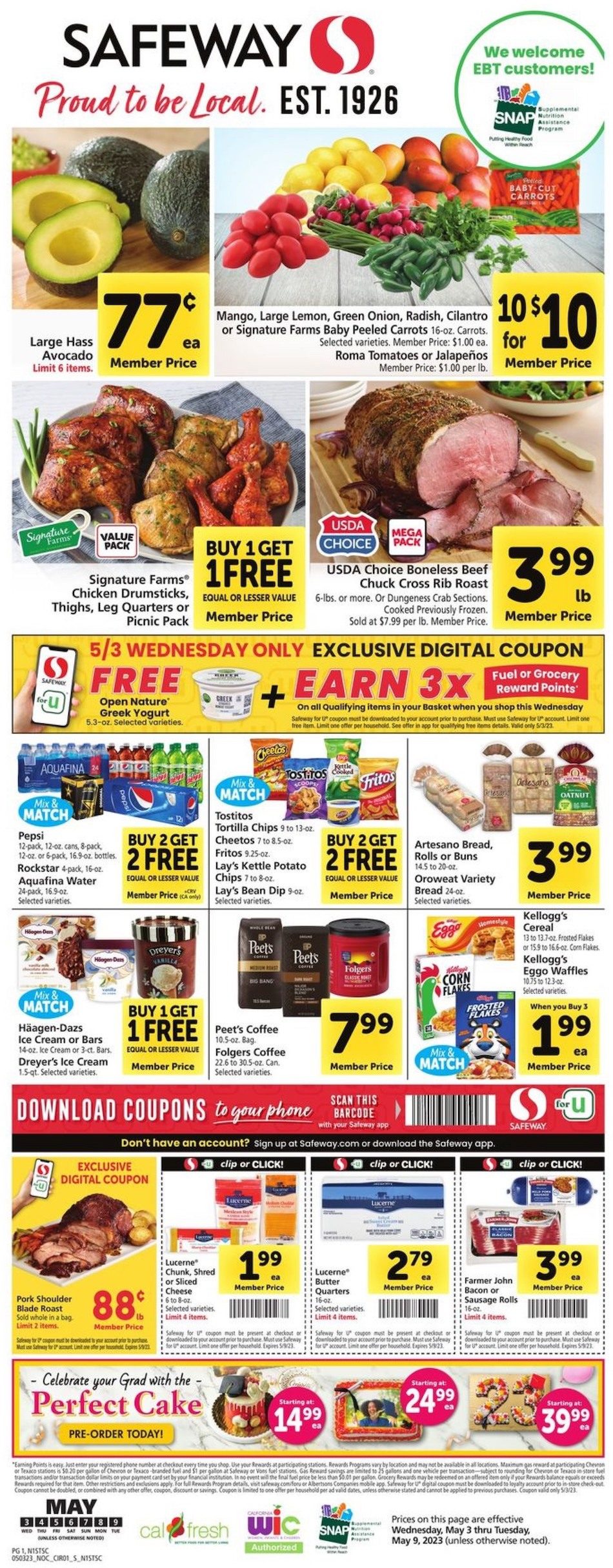 Safeway Weekly Ad Sale 3rd – 9th May 2023 Page 1