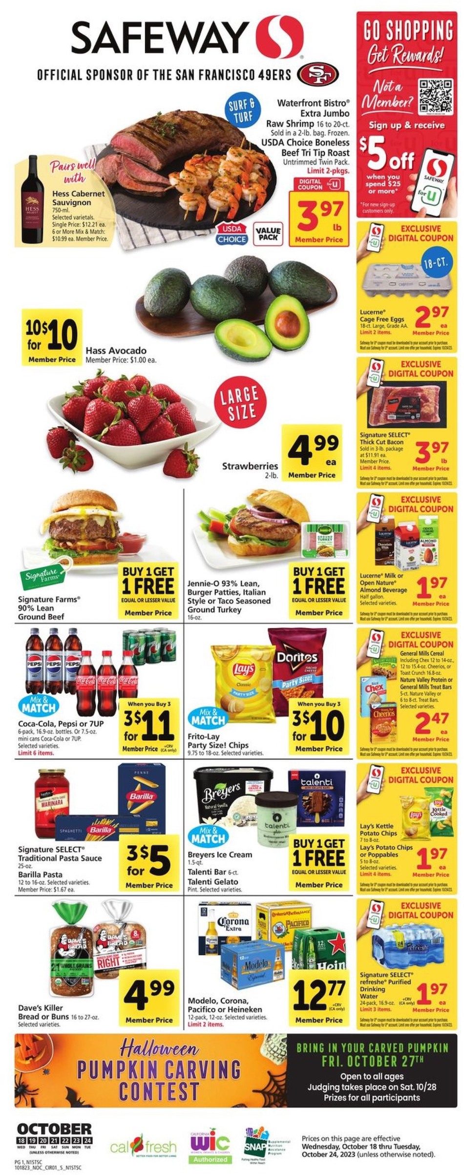 Safeway Weekly Ad 18th – 24th October 2023 Page 1